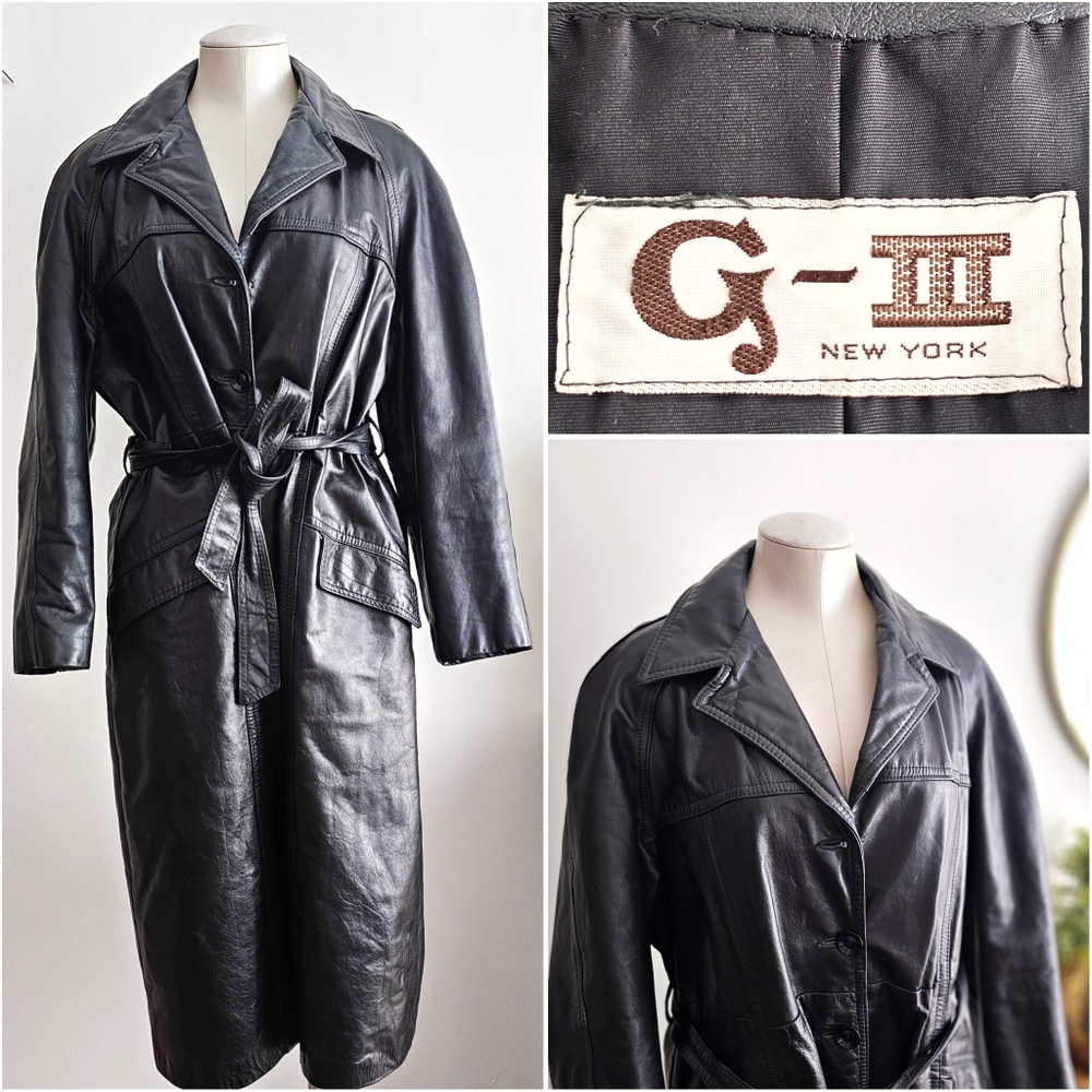 G-III New York Women's Black Leather Jacket